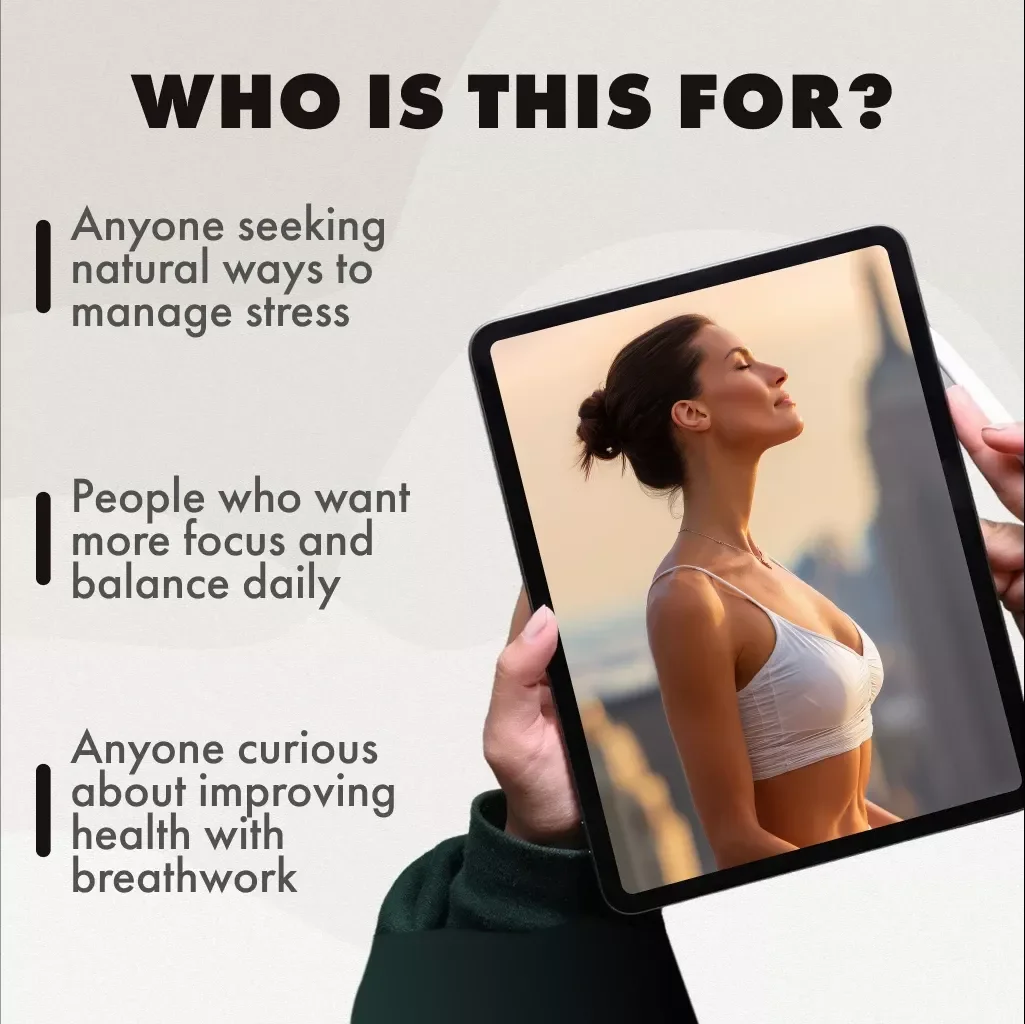 Breathe Easy with Powerful Techniques | Breathwork Techniques Guide for Stress Relief, Energy, Focus & Well-being | Digital Download eBook