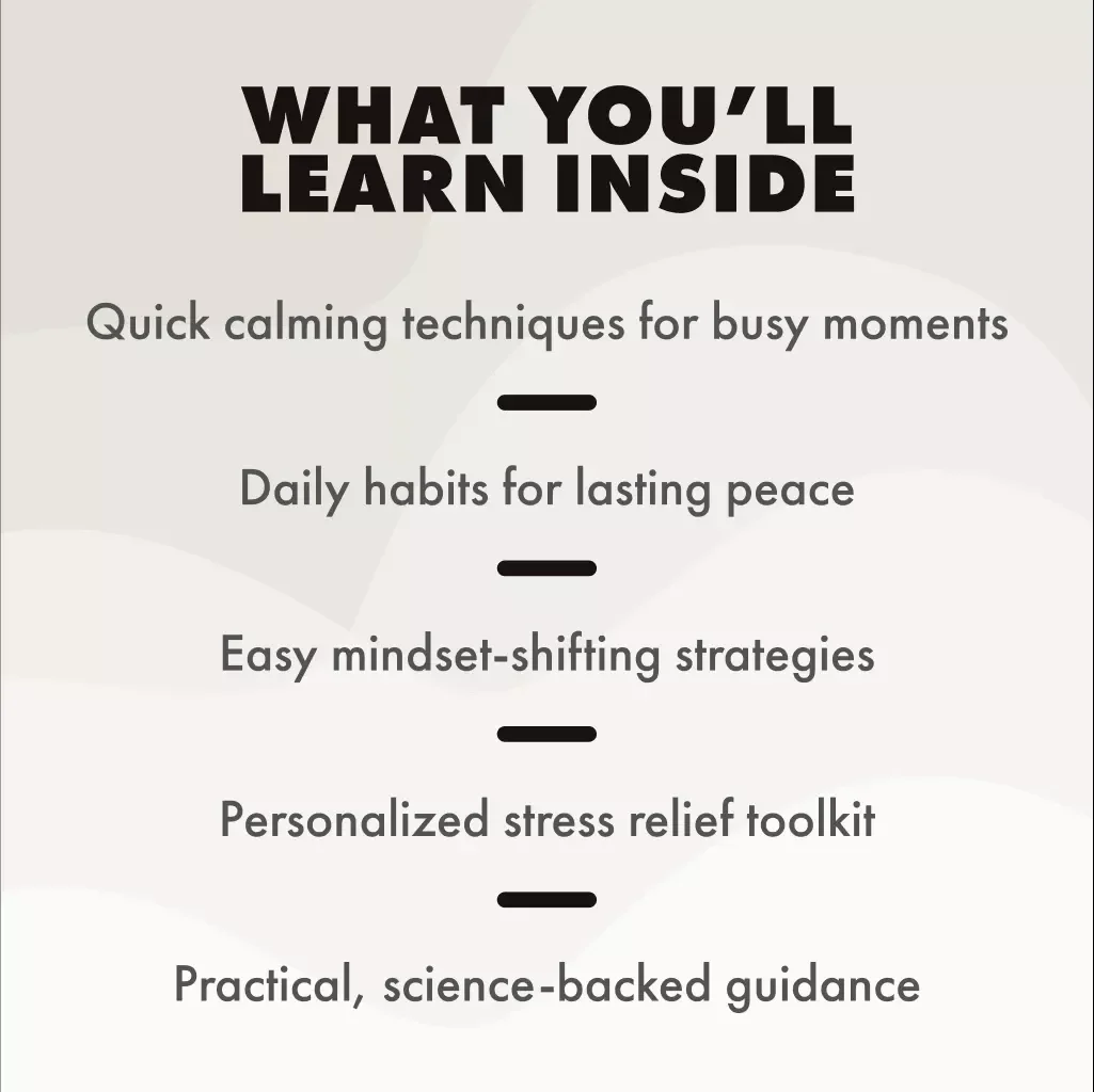 Practical Guide to Reducing Stress and Anxiety | eBook Digital Download | Self-Help Checklist for Calm Mind, Better Sleep & Everyday Balance