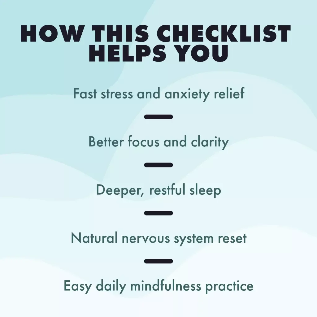 Breathe Your Way to Calm: Your Vagus Nerve Exercise Checklist | Printable Digital Download | Stress Relief Breathing Guide | Relaxation & Mindfulness