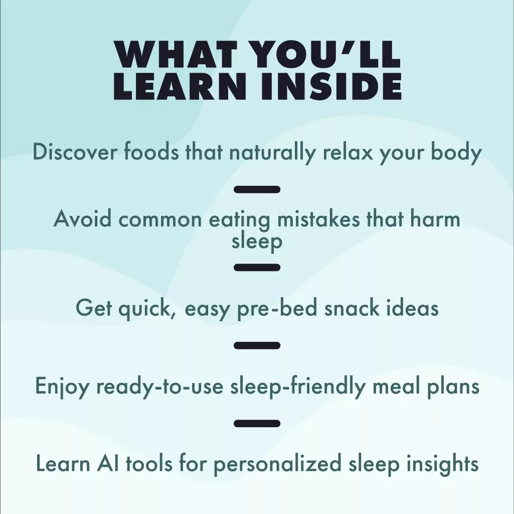 Guide to Calm-Down Foods Before Bed | Sleep-Friendly eBook | Digital Download for Relaxation, Healthy Snacks, Recipes & Nighttime Nutrition