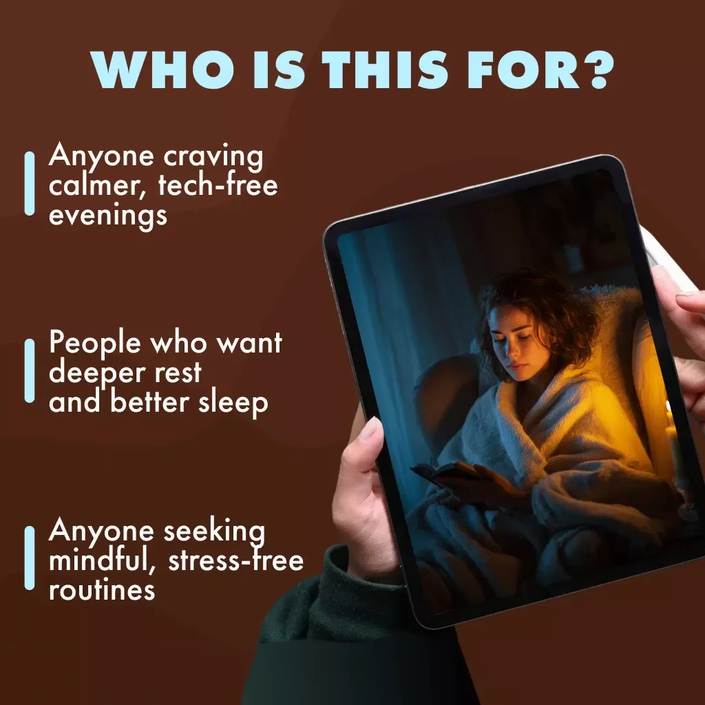 The Ultimate Tech-Free Evening Wind-Down Checklist | Relaxing Tech-Free Evening Checklist | Digital Download Self-Care Routine for Better Sleep & Stress Relief
