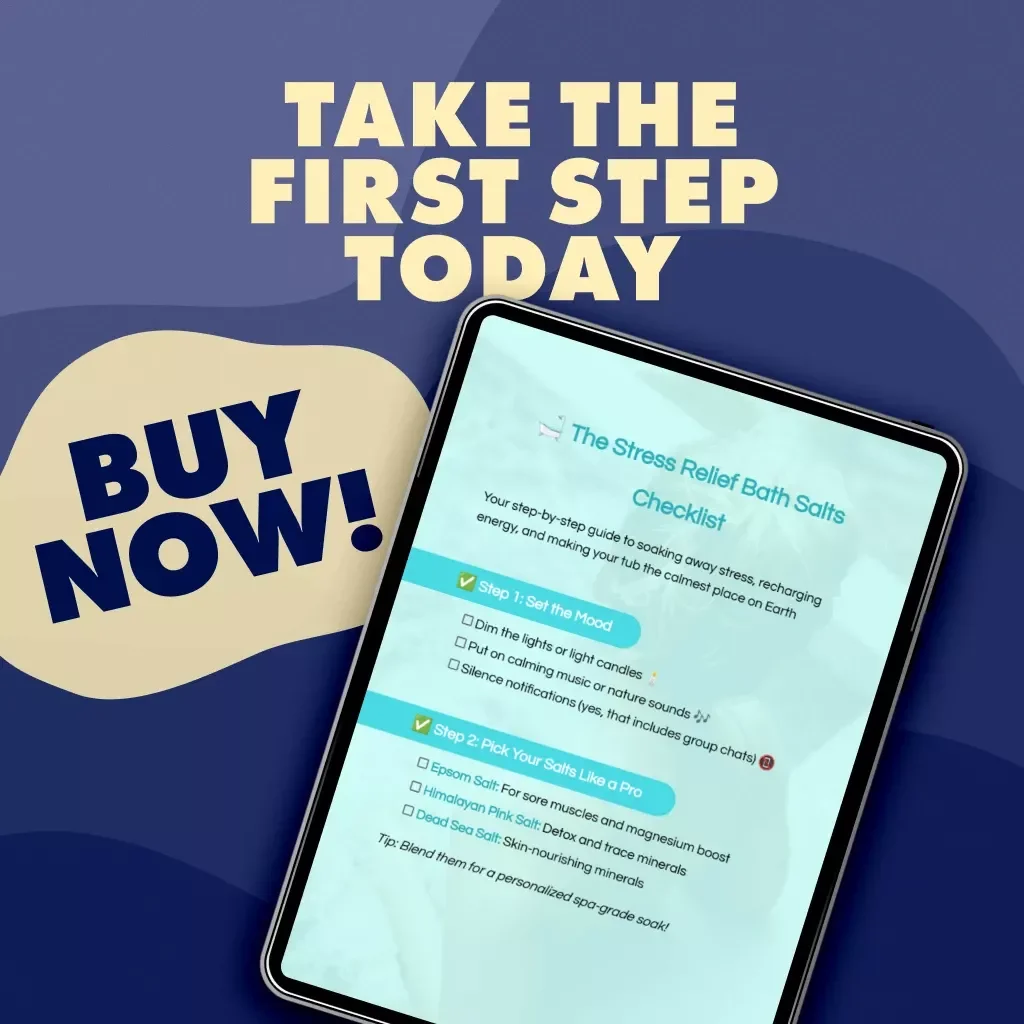 The Stress Relief Bath Salts Checklist | Digital Self-Care Guide | Relaxation, Mindfulness & Spa Rituals eBook Download