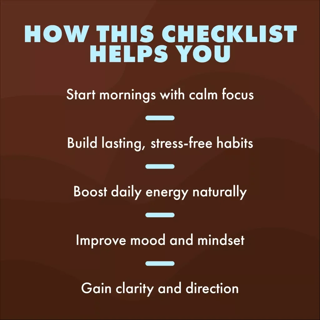 Morning Joy Rituals for a Stress-Free Day: Your Go-To Checklist | Digital Download eBook, Morning Routine Guide, Productivity & Wellness Self-Care Planner