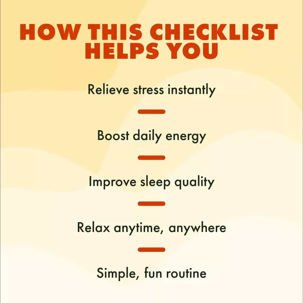 Muscle Relaxation Map: Your Tension-Release Checklist | Printable Self-Care Guide, Stress Relief Routine, Relaxation & Sleep Aid | Muscle Relaxation Map: Tension-Release Sequence