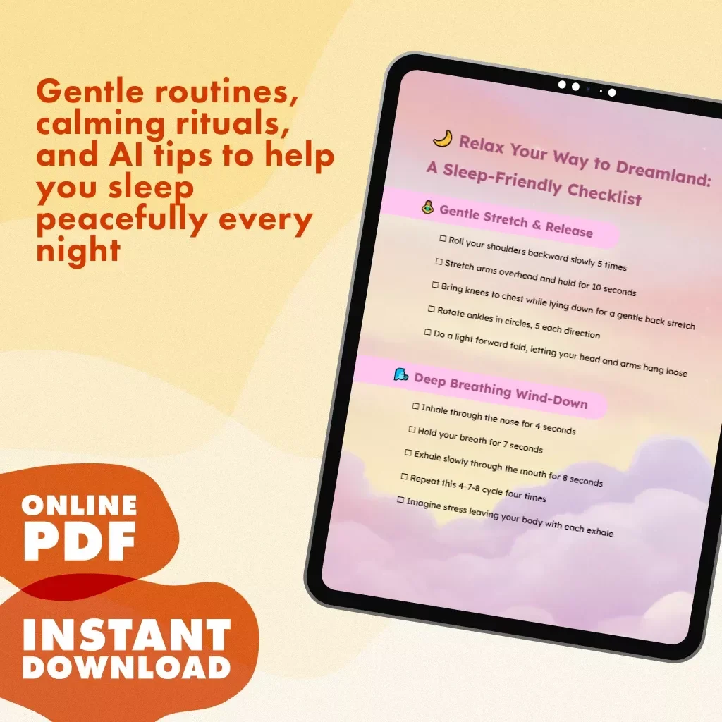 Relax Your Way to Dreamland: A Sleep-Friendly Checklist – Relaxation Exercises for Sleep, Bedtime Routine Guide, Stress Relief & Mindful Sleep Planner