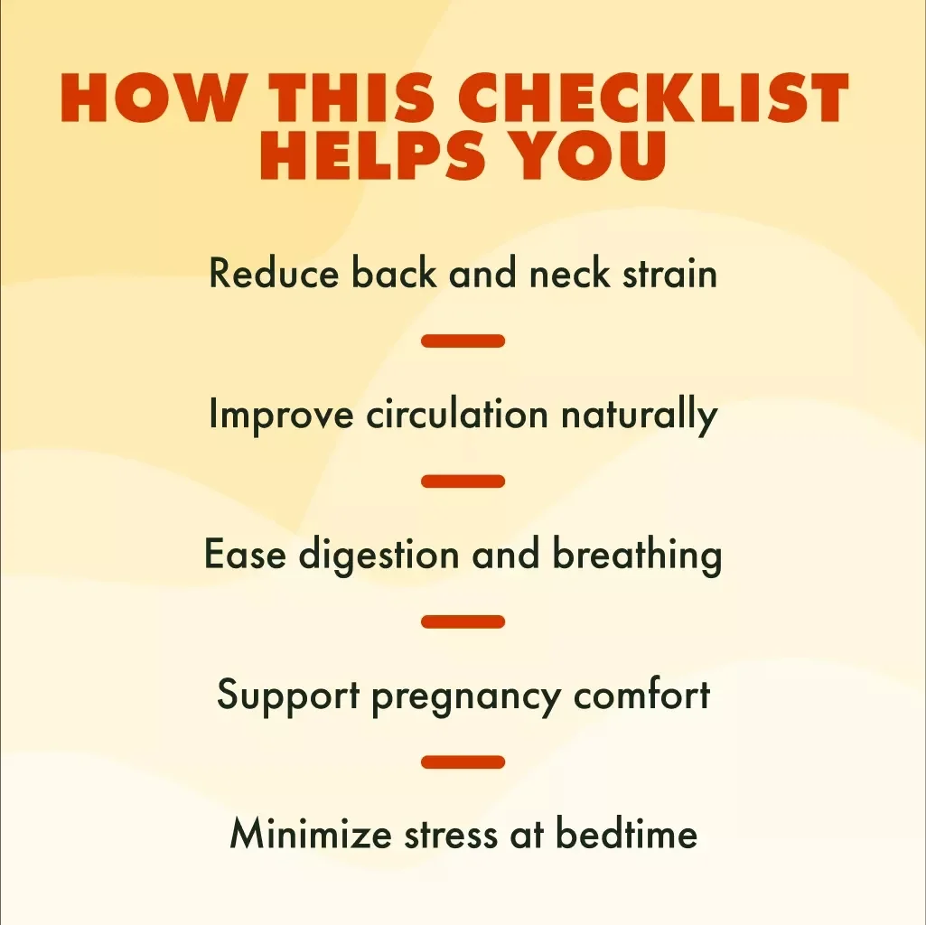 Non-Stress Sleep Positions: Your Simple Checklist for Restful Nights | Digital Download Guide | Better Sleep eBook for Relaxation, Spine Alignment & Stress-Free Rest