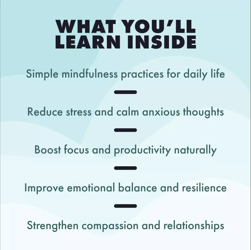 Living Fully in the Moment A Gentle Guide to Mindfulness | Digital Download eBook | Mindfulness Practices, Breathing Techniques, Everyday Meditation, Stress Relief & Self-Care Checklist