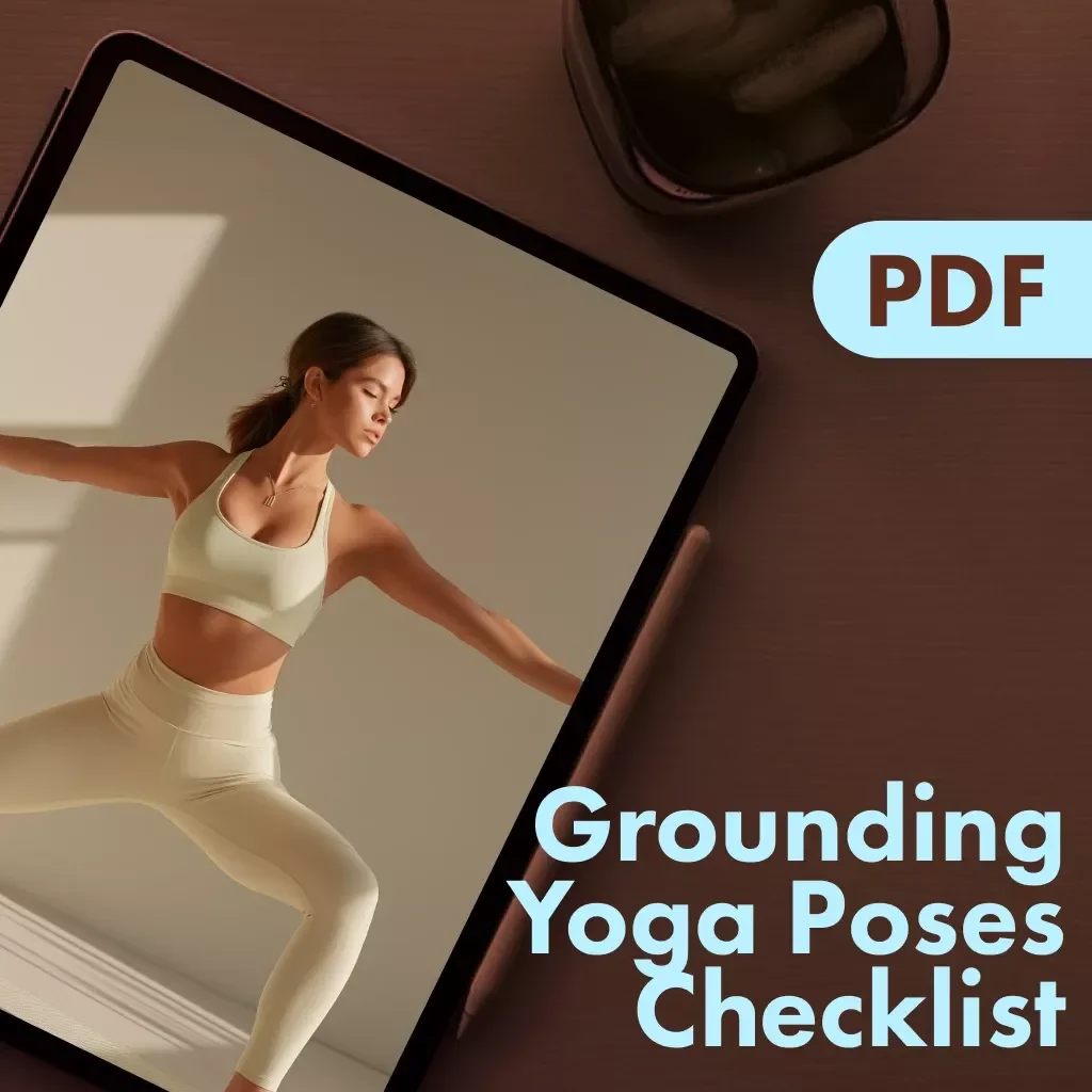 Grounding Yoga Poses Checklist | Printable Yoga Guide for Stress Relief, Balance & Focus | Digital Download