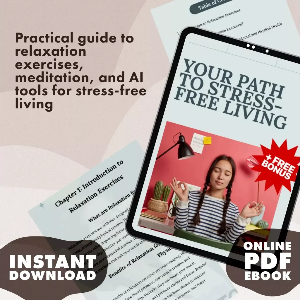 Your Path to Stress-Free Living | Digital Guide to Relaxation, Mindfulness, Deep Breathing, Guided Meditation & AI Stress Management