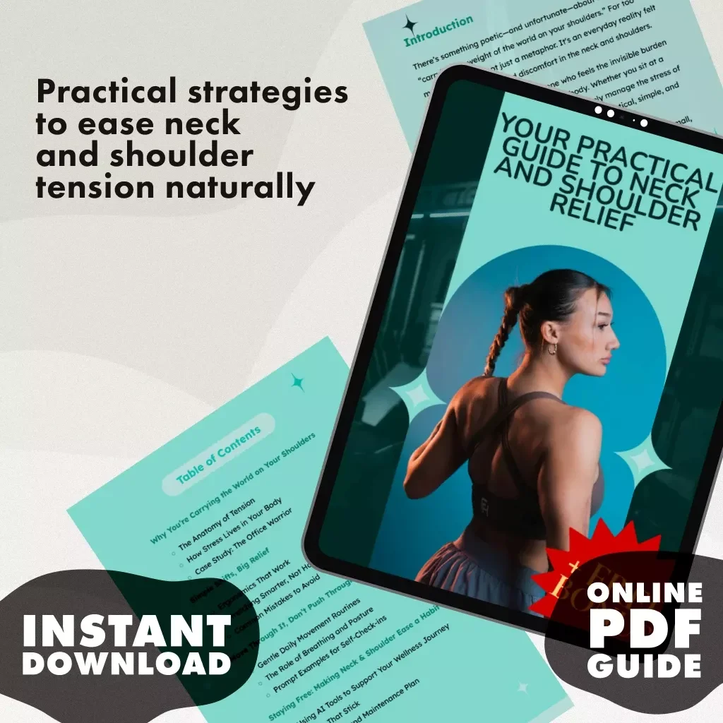 Your Practical Guide to Neck and Shoulder Relief | Neck & Shoulders Ease Guide | Digital Download Wellness eBook & Self-Care Checklist