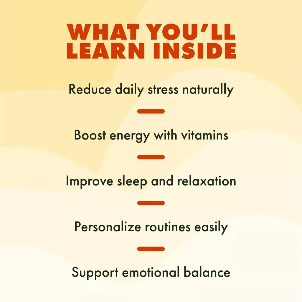 The Calm Code for Better Living | Stress Relief Vitamins Guide | Holistic Wellness eBook | Digital Download for Stress Management