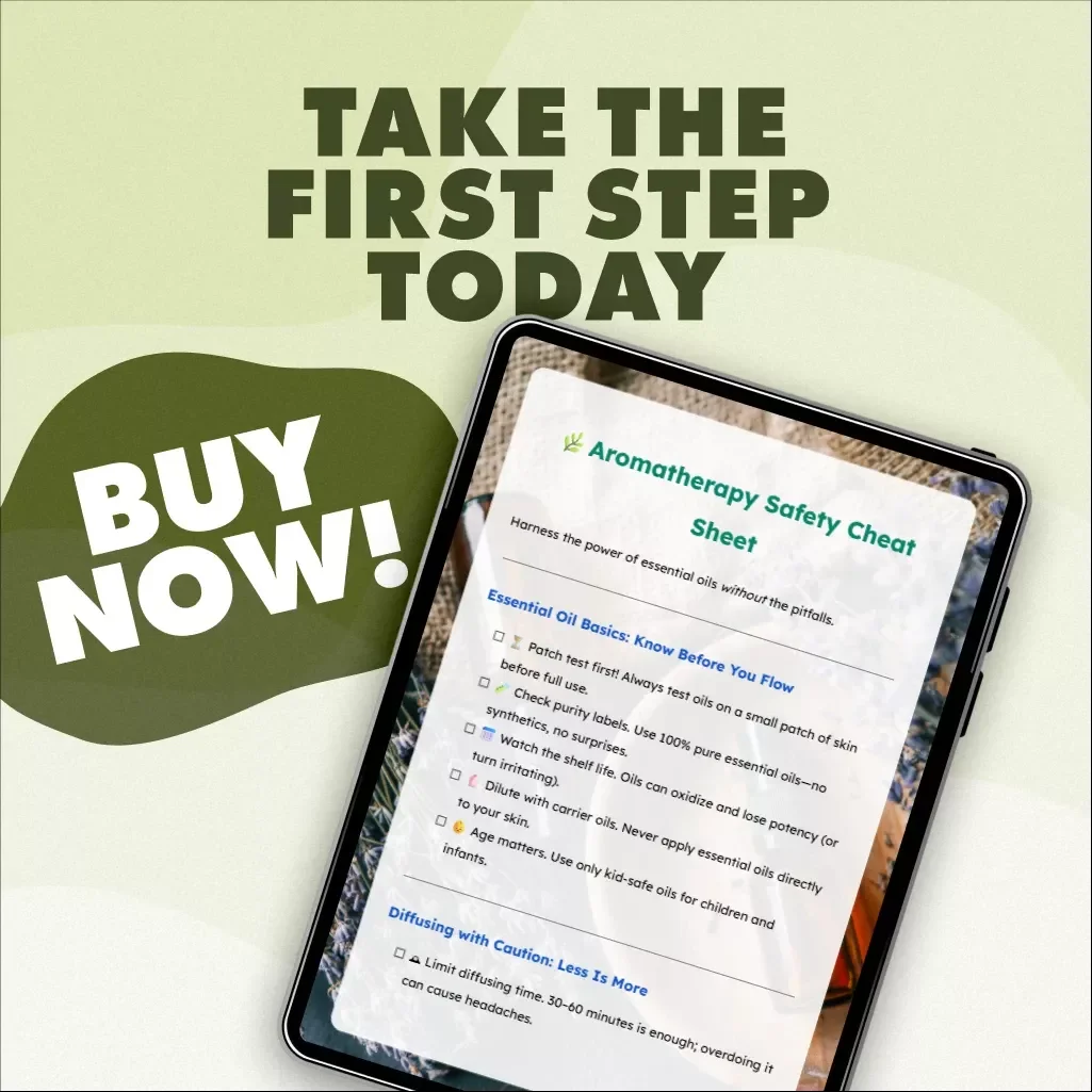 Aromatherapy Safety Cheat Sheet | Essential Oil Safety Guide | Printable Digital Download Checklist for Beginners & Professionals | Holistic Wellness & Natural Living Tool