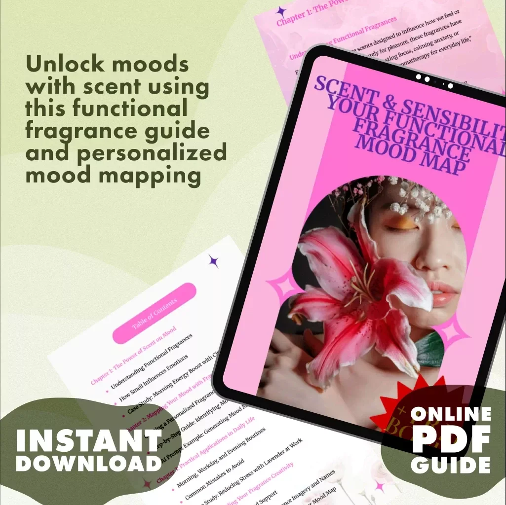 Scent & Sensibility: Your Functional Fragrance Mood Map | Digital Guide for Aromatherapy, Mood Mapping, and Daily Wellbeing