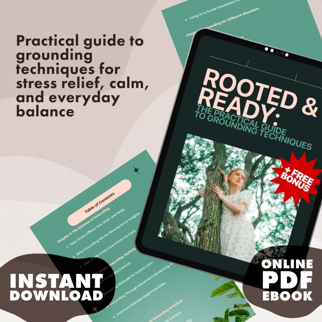 Rooted & Ready: The Practical Guide to Grounding Techniques | Digital eBook for Stress Relief, Mindfulness & Calm
