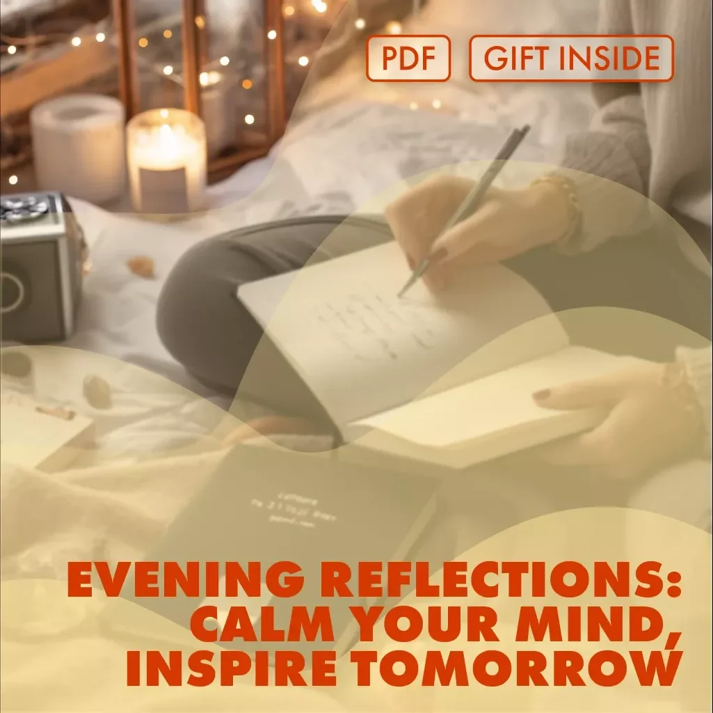 Evening Reflections: A Mindful Journal to Calm Your Mind & Inspire Your Tomorrow | Digital Download Mindful Evening Reflection Journal eBook & Guided Prompts