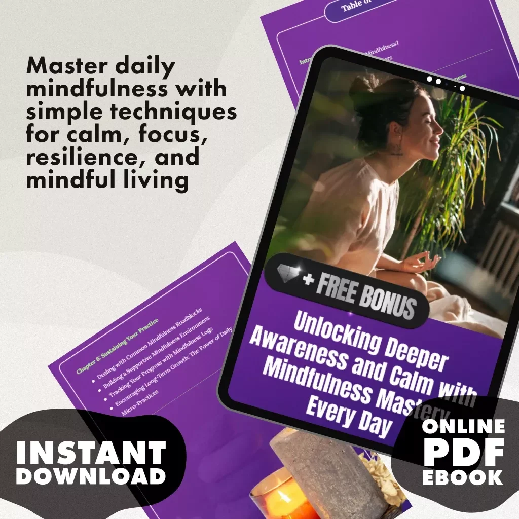 Unlocking Deeper Awareness and Calm with Mindfulness Mastery Every Day | Digital Mindfulness Guide, eBook for Stress Relief, Emotional Resilience & Mental Clarity