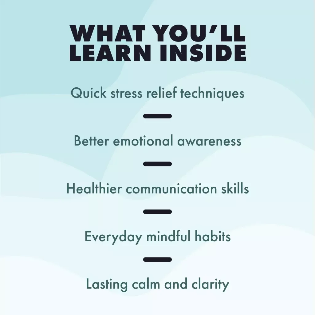 Mindfulness Based Stress Reduction Guide | Digital Download for Stress Relief, Meditation, and Everyday Mindful Living | eBook & Checklist for Calm and Clarity
