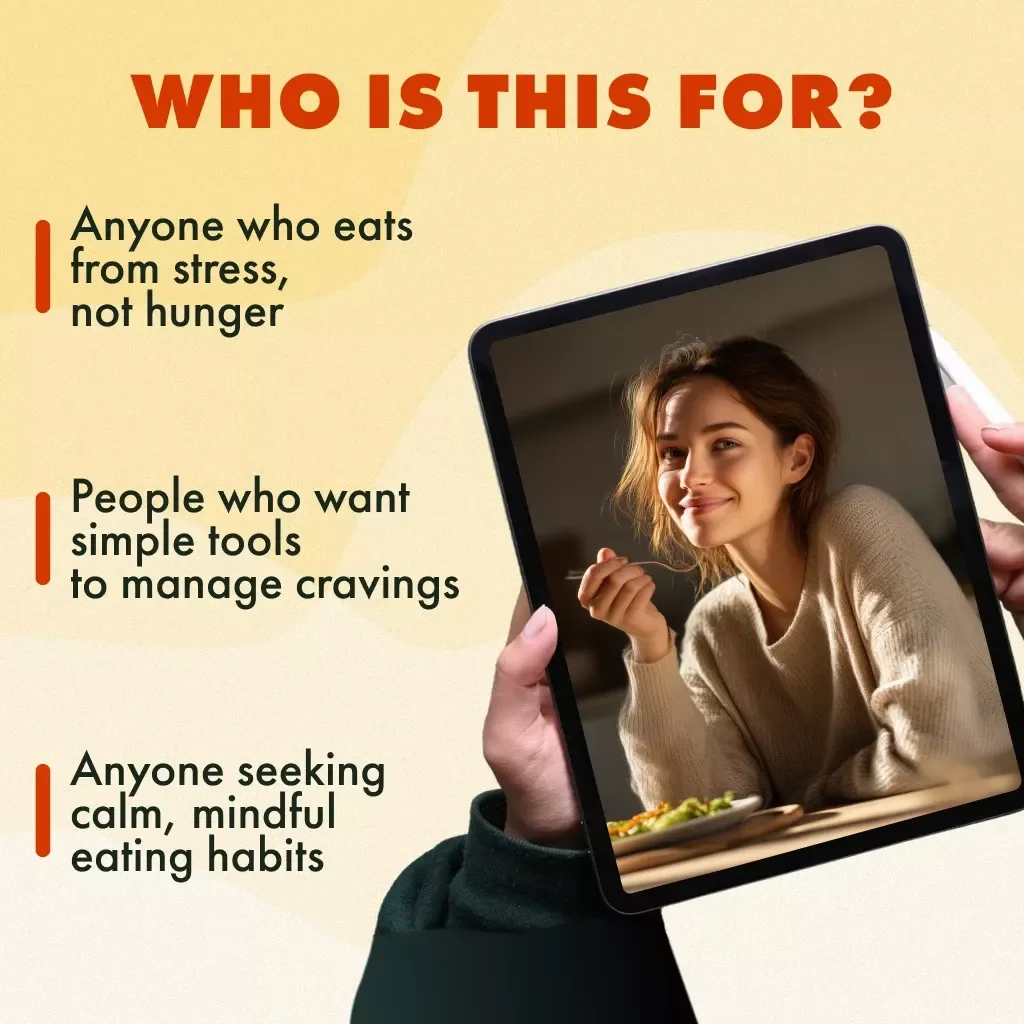 A Grounded Way to Break Free from Stress Eating | Breath & Grounding to Stop Stress Eating Guide | Digital Download eBook for Mindful Eating, Emotional Health & Calm Living