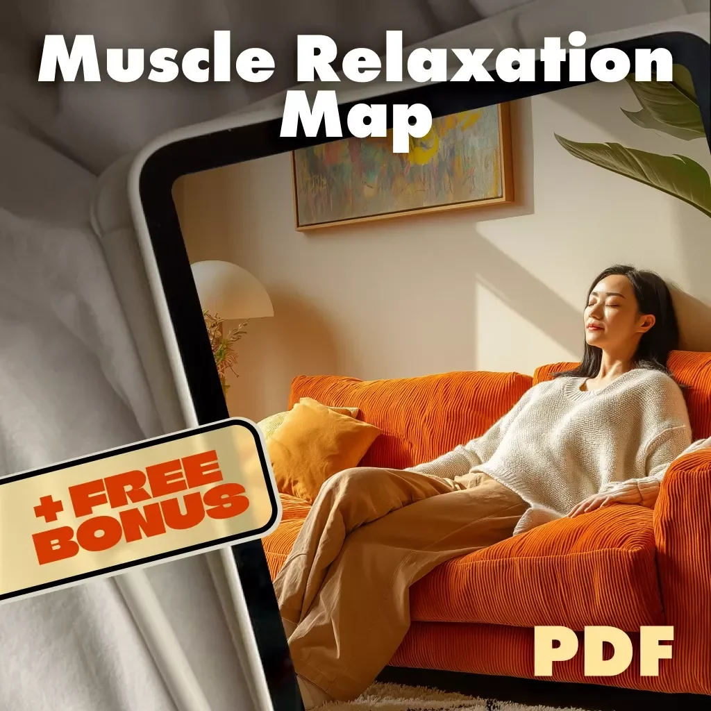 Muscle Relaxation Map: Your Tension-Release Checklist | Printable Self-Care Guide, Stress Relief Routine, Relaxation & Sleep Aid | Muscle Relaxation Map: Tension-Release Sequence