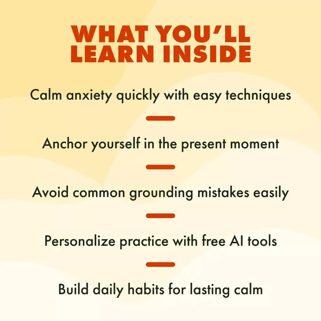 Grounded in the Moment: A Simple Guide to 5-Senses Calm | Digital Download Guide for Stress Relief, Mindfulness & Anxiety Support