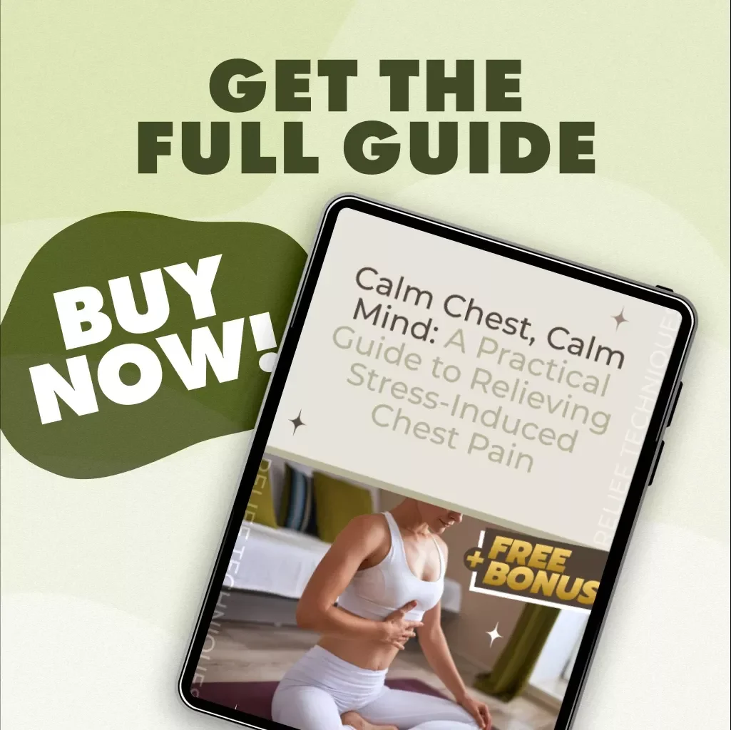Calm Chest, Calm Mind: A Practical Guide to Relieving Stress-Induced Chest Pain | Stress Relief eBook, Digital Download Guide, Anxiety Chest Pain Checklist
