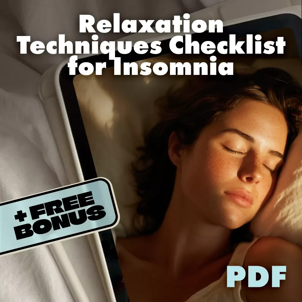 Relaxation Techniques Checklist for Insomnia | Digital Download Sleep Aid | Bedtime Routine Guide for Restful Nights