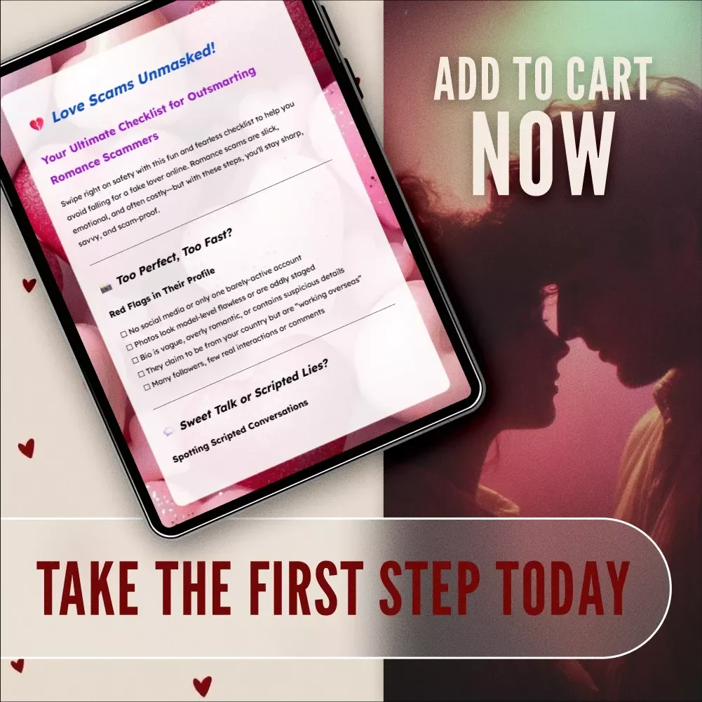 Love Scams Unmasked Checklist | How to Spot a Romance Scam | Digital Download Guide for Online Dating Safety