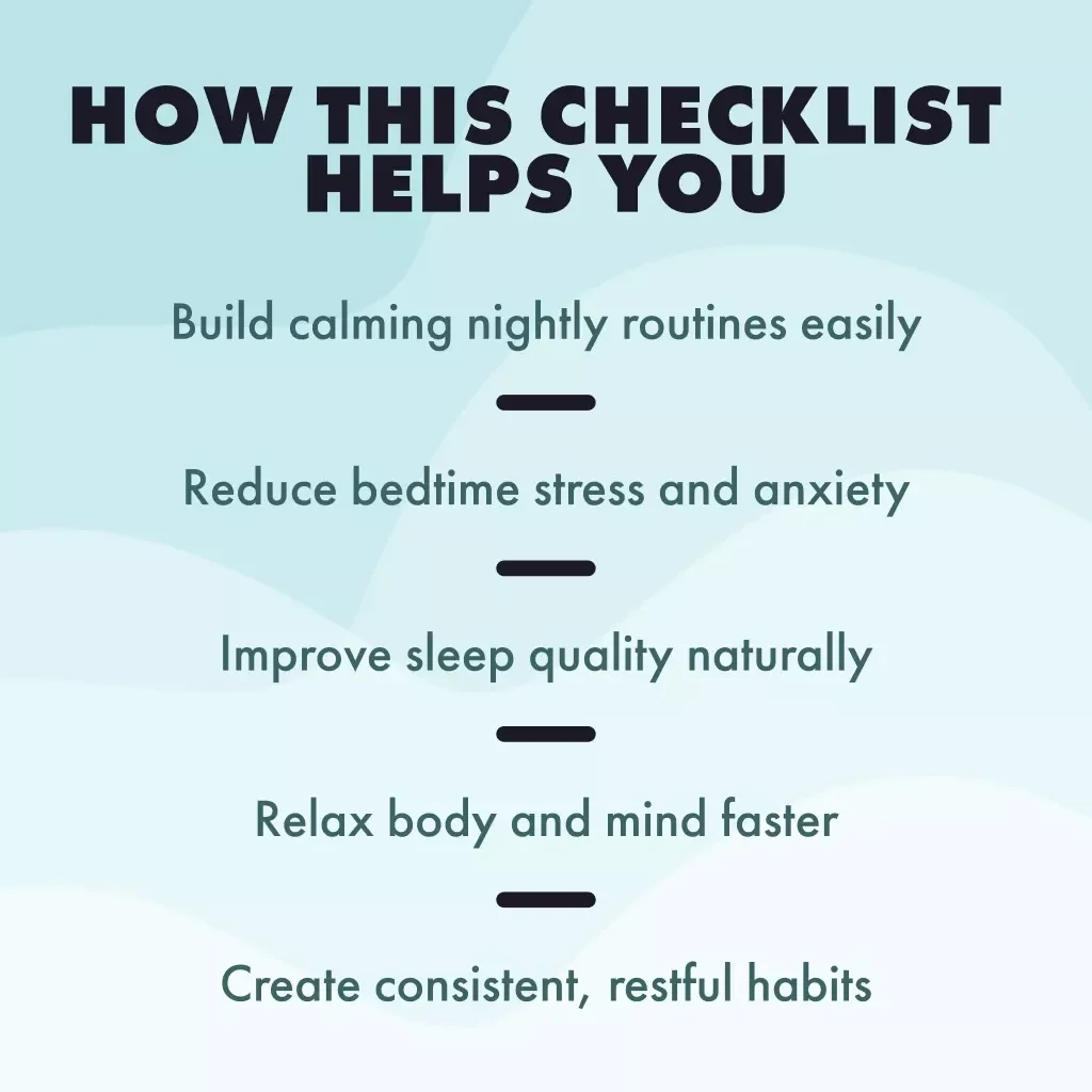Relaxation Techniques Checklist for Insomnia | Digital Download Sleep Aid | Bedtime Routine Guide for Restful Nights