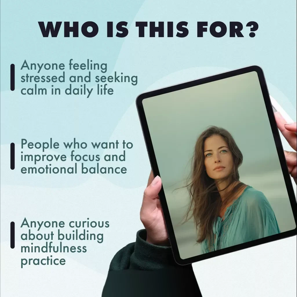Living Fully in the Moment A Gentle Guide to Mindfulness | Digital Download eBook | Mindfulness Practices, Breathing Techniques, Everyday Meditation, Stress Relief & Self-Care Checklist