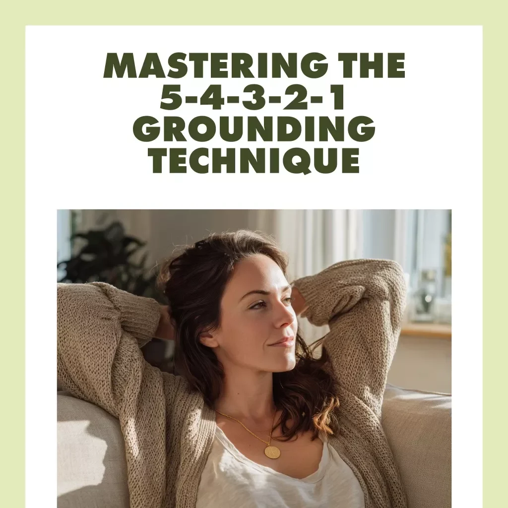 Calm in 5 Steps: Mastering the 5-4-3-2-1 Grounding Technique | Stress Relief Guide | Printable eBook | Mindfulness & Anxiety Support | Digital Download