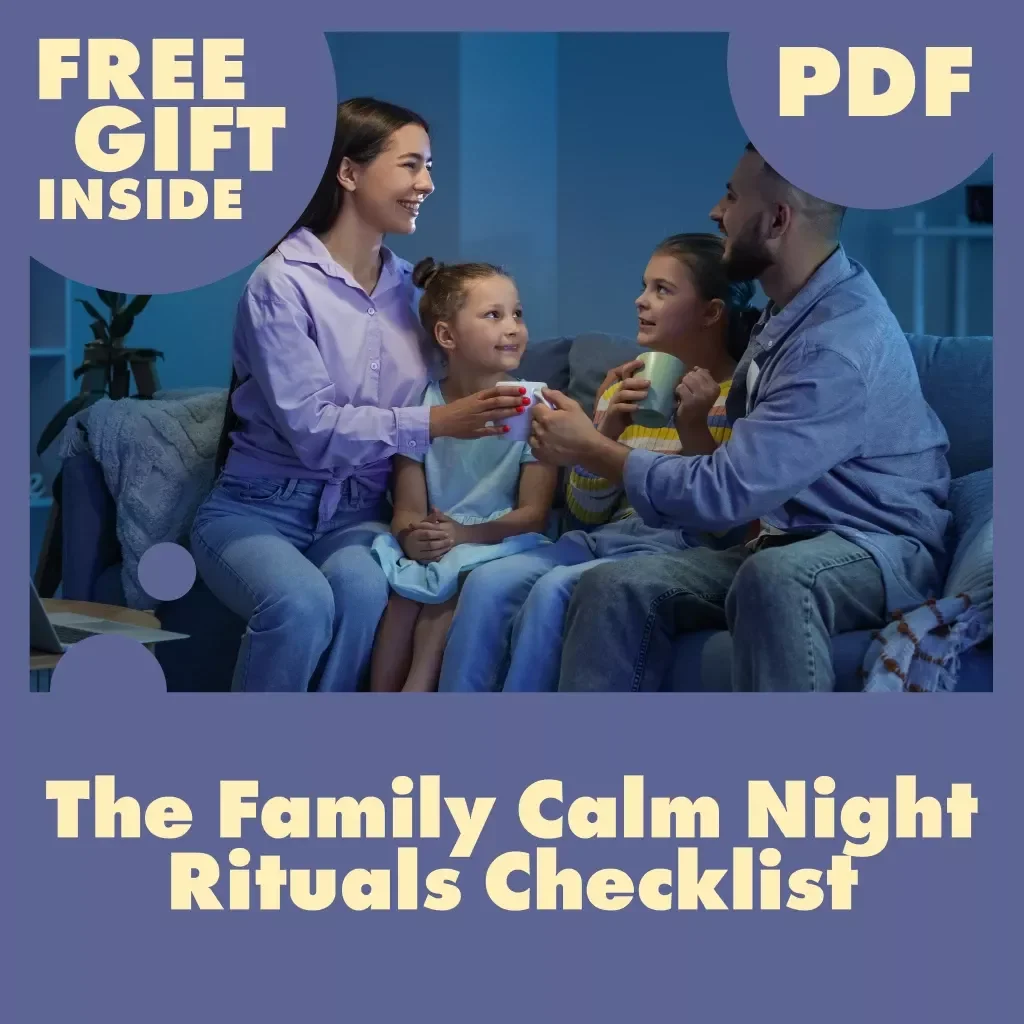 The Family Calm Night Rituals Checklist | Digital Download | Family Calm Night Checklist: Rituals That Actually Stick | Printable Evening Routine for Families