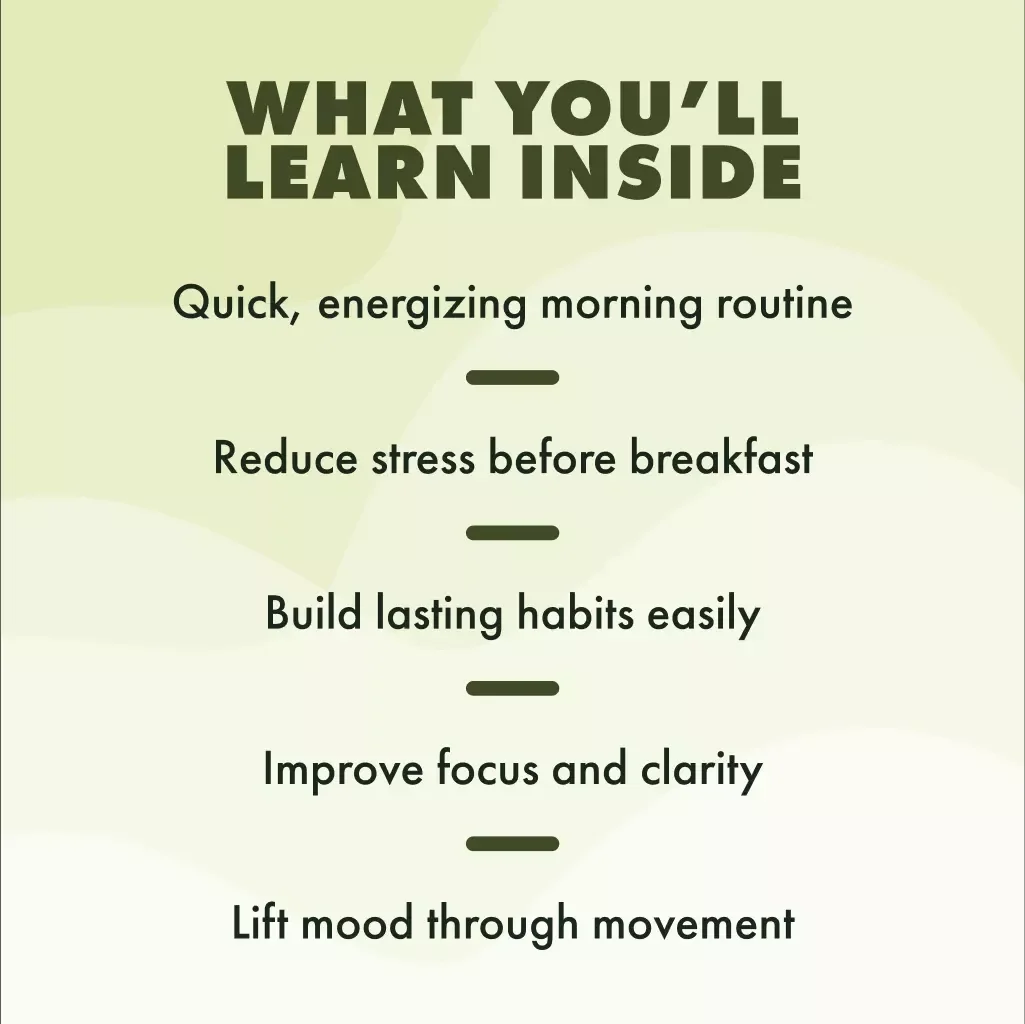 A Gentle Morning Stretch Guide to Awaken Your Body and Mind | Morning Stretch Routine to Start Calm | Digital Wellness eBook & Checklist