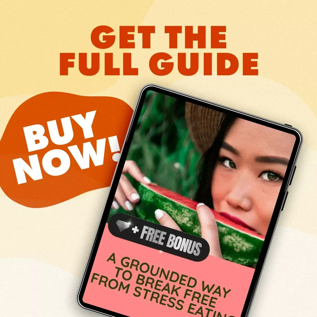 A Grounded Way to Break Free from Stress Eating | Breath & Grounding to Stop Stress Eating Guide | Digital Download eBook for Mindful Eating, Emotional Health & Calm Living
