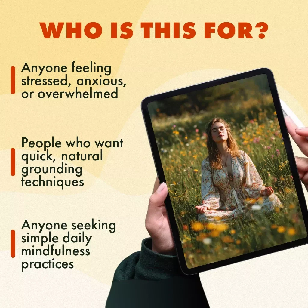 Grounded in the Moment: A Simple Guide to 5-Senses Calm | Digital Download Guide for Stress Relief, Mindfulness & Anxiety Support