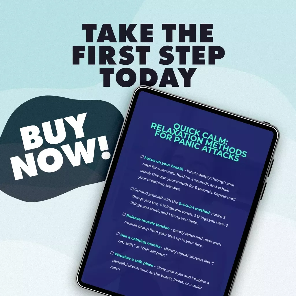Quick Calm: Relaxation Methods for Panic Attacks Checklist | Instant Digital Download Anxiety Relief Guide
