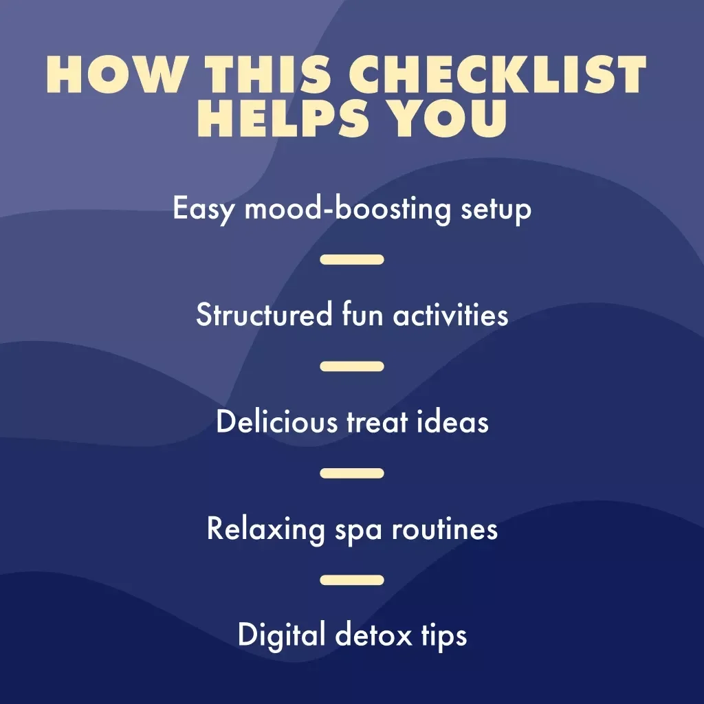 The Ultimate Home Staycation Relax Plan Checklist | Digital Download Guide for At-Home Unwinding, Self-Care, and Relaxation