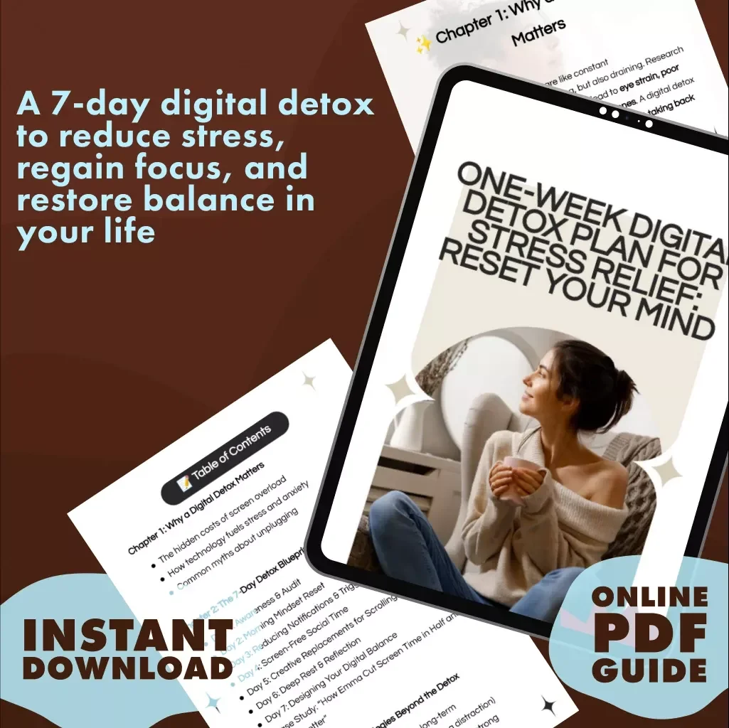 One-Week Digital Detox Plan for Stress Relief: Reset Your Mind - eBook Guide