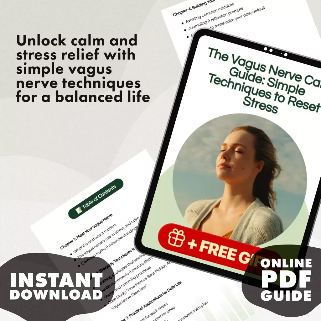 The Vagus Nerve Calm Guide: Simple Techniques to Reset Stress – Stress Relief eBook and Digital Download