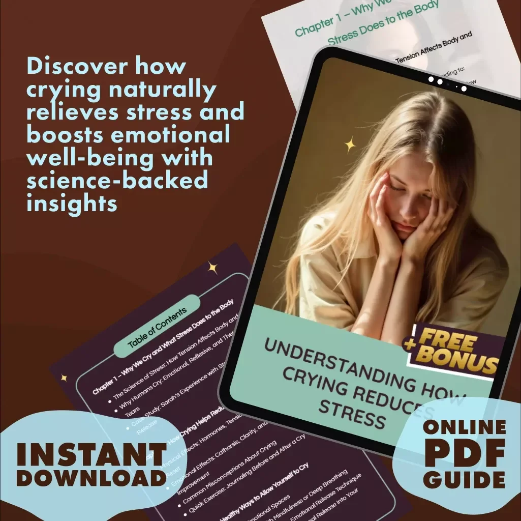 Understanding How Crying Reduces Stress | Digital Guide on Emotional Release, Stress Relief, and Mental Wellness | Does Crying Reduce Stress eBook Download