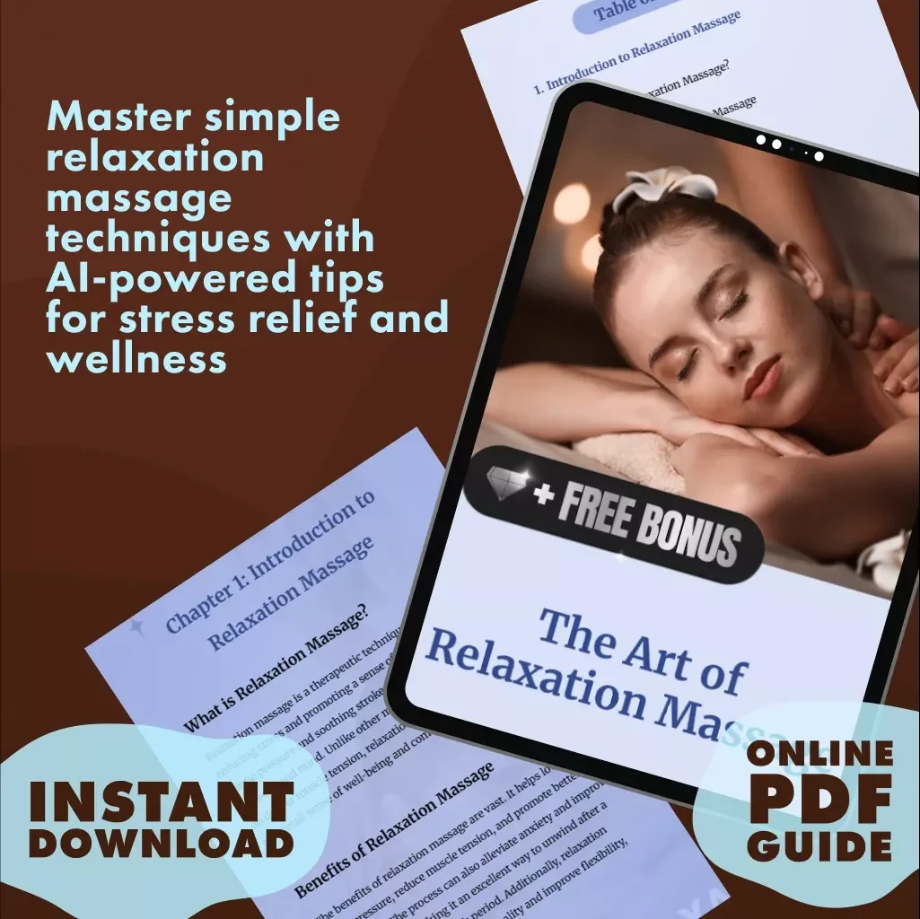The Art of Relaxation Massage | Digital Download Guide, eBook & Checklist for Stress Relief, Techniques & AI-Powered Wellness