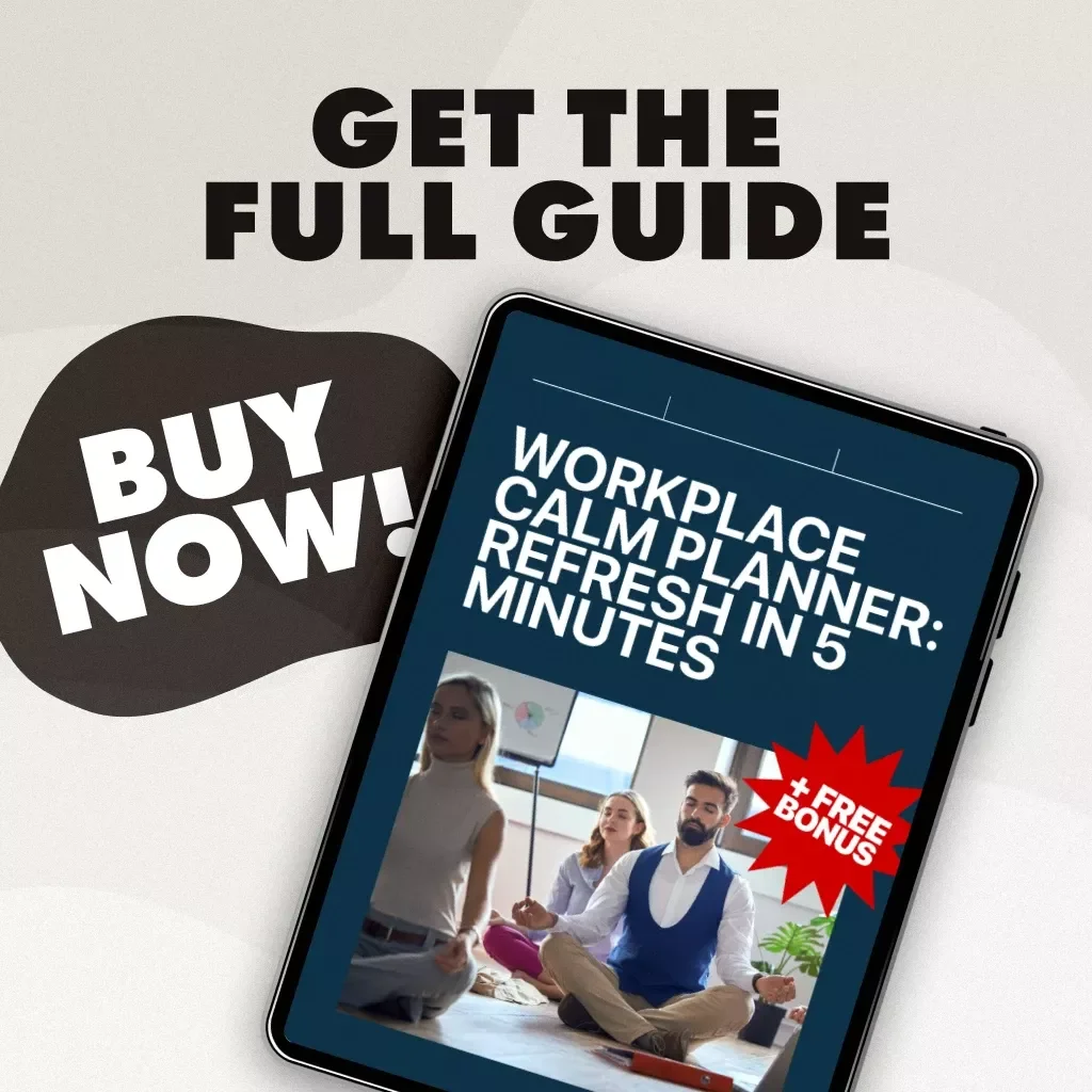 Workplace Calm Planner: Refresh in 5 Minutes - Quick Breaks for Productivity and Wellness