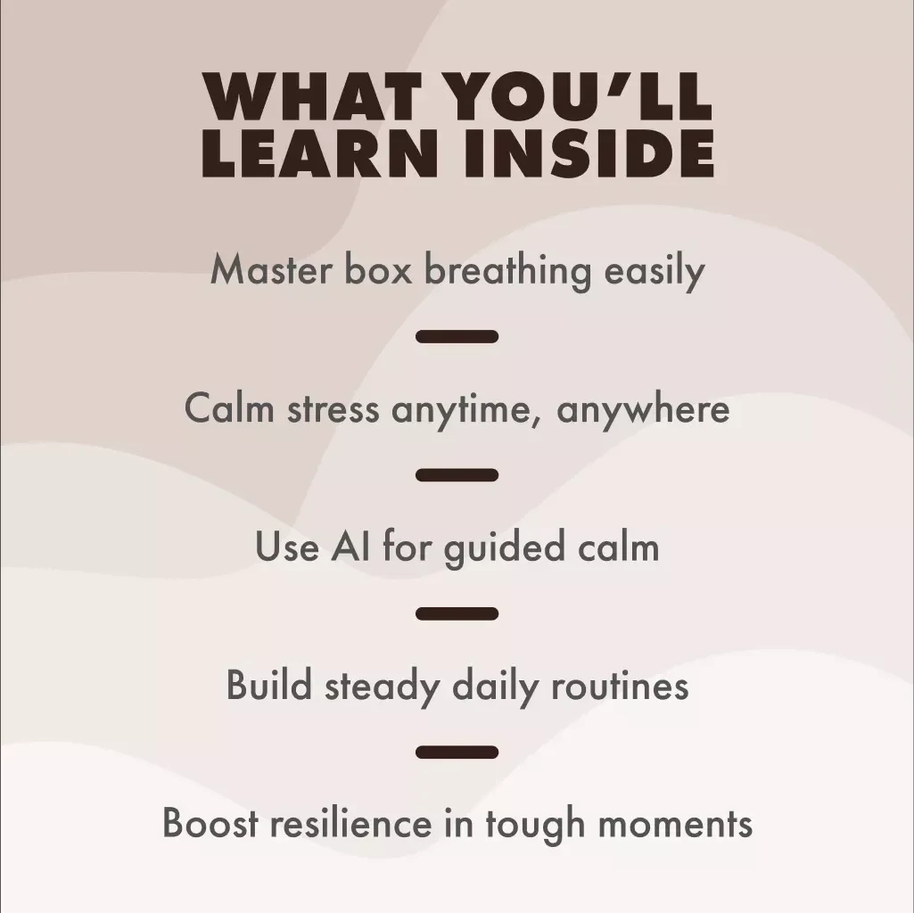 Find Your Calm: A Simple Guide to Box Breathing & Grounding Techniques | Stress Relief eBook | Digital Coping Strategy for Anxiety & Mindfulness