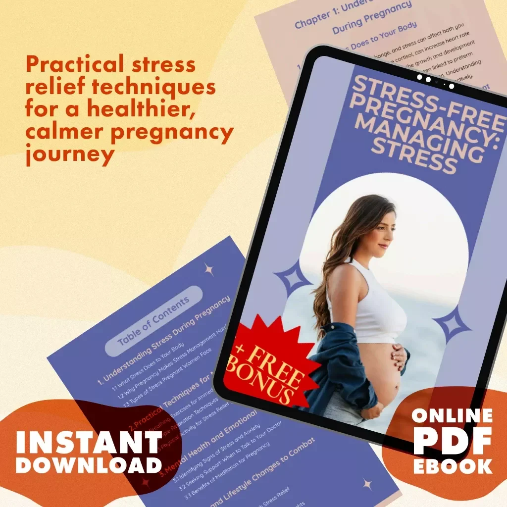 Stress-Free Pregnancy: Managing Stress 🌸 | Ebook Guide for Expecting Moms | Digital Download for Relaxation, Mental Health & Well-Being