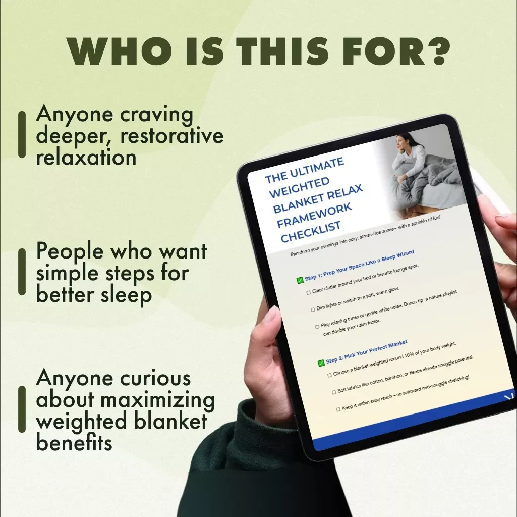 The Ultimate Weighted Blanket Relax Framework Checklist | Digital Download Self-Care Guide for Stress Relief, Better Sleep & Cozy Comfort