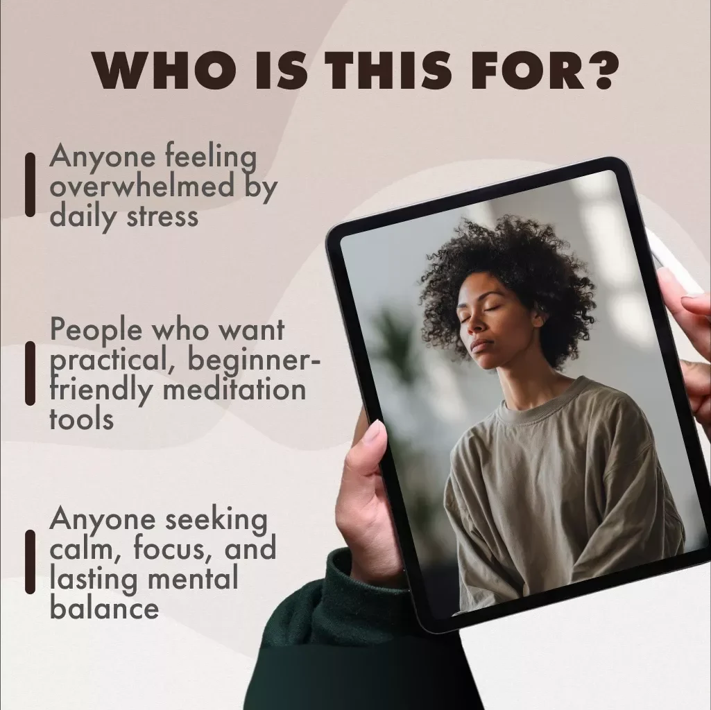 How Meditation Melts Stress Away | Digital Download eBook | Learn How Does Meditation Reduce Stress | Mindfulness, Guided Practices & Stress Relief Checklist