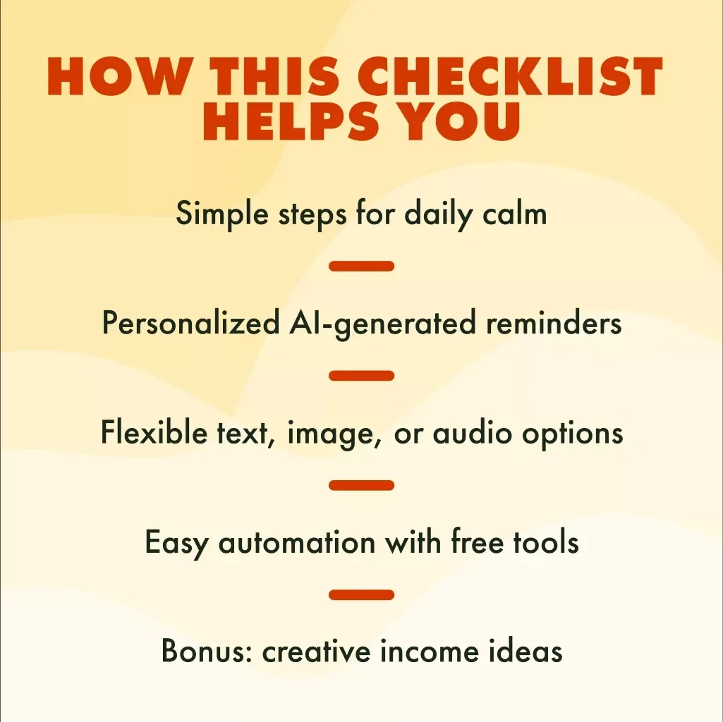 Calm Tech: Your AI-Powered Reminder Checklist | Digital Download eBook & Guide on How to Use AI for Calm Reminders, Mindfulness & Stress Relief