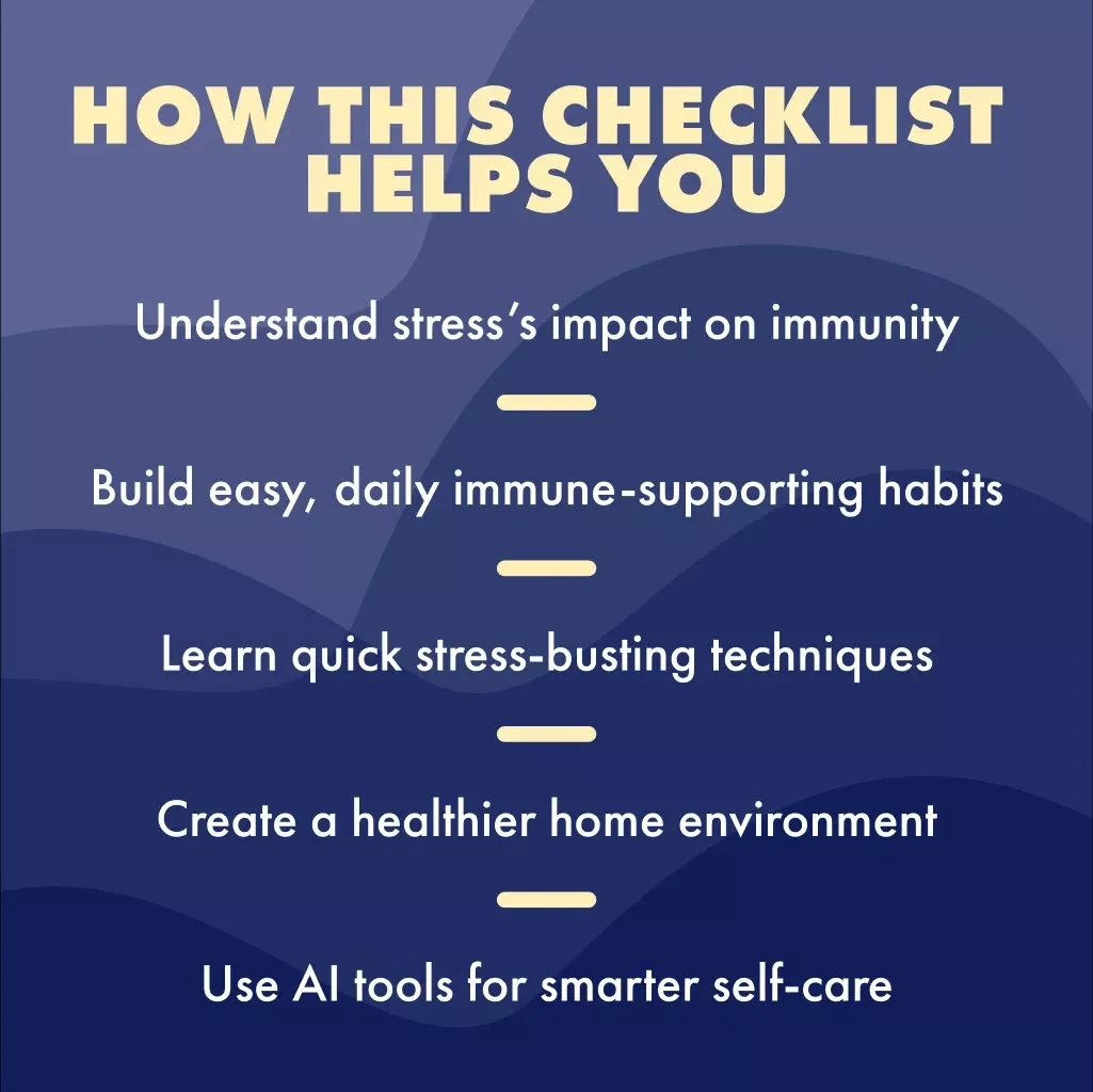 Stress Less, Defend More: Your Ultimate Immune-Boosting Checklist | Digital Download eBook & Printable Guide on the Effects of Stress on the Immune System
