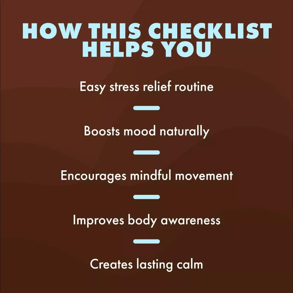 Movement & Music Chill Plan Checklist | Relaxation, Mindful Movement & Stress Relief Digital Download
