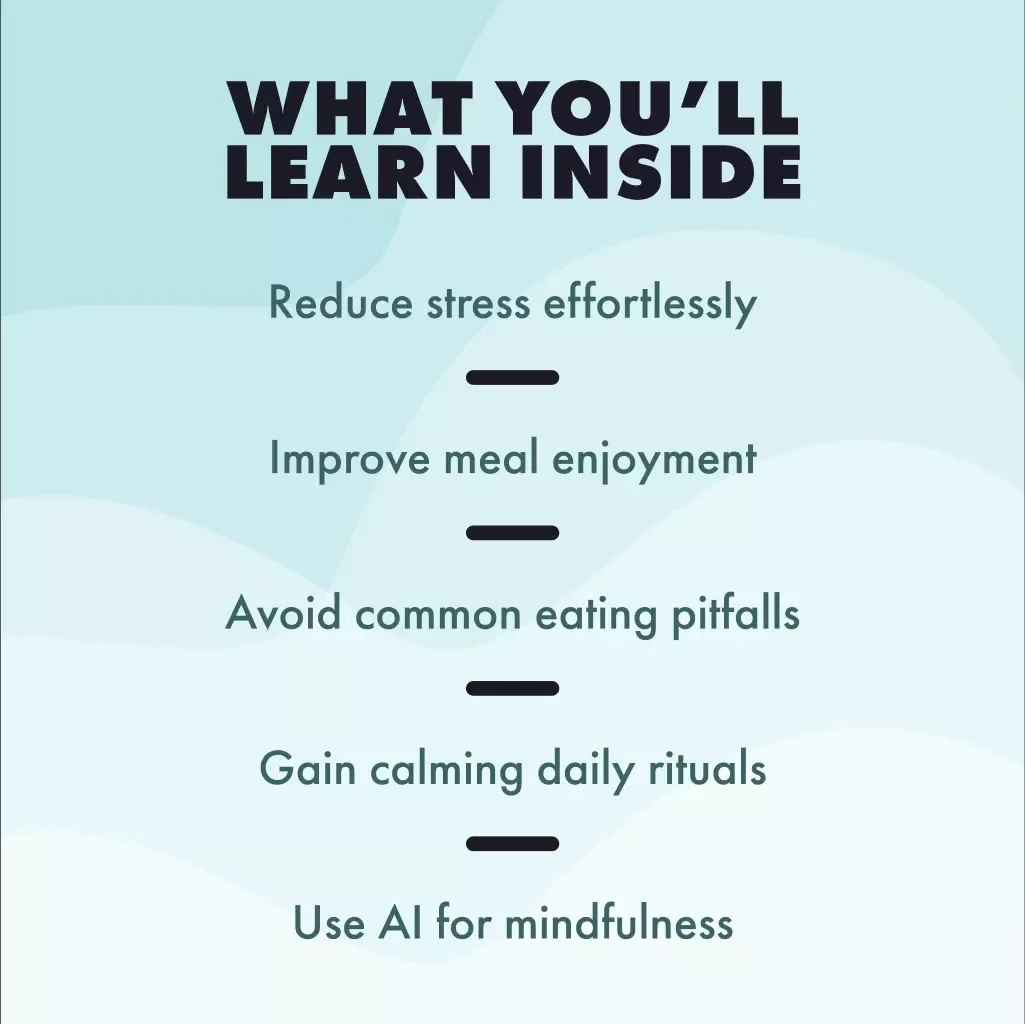 Instant Calm Through Mindful Eating | Mindful Eating for Instant Calm Strategy | Digital Guide, eBook & Checklist for Stress Relief & Mindful Living