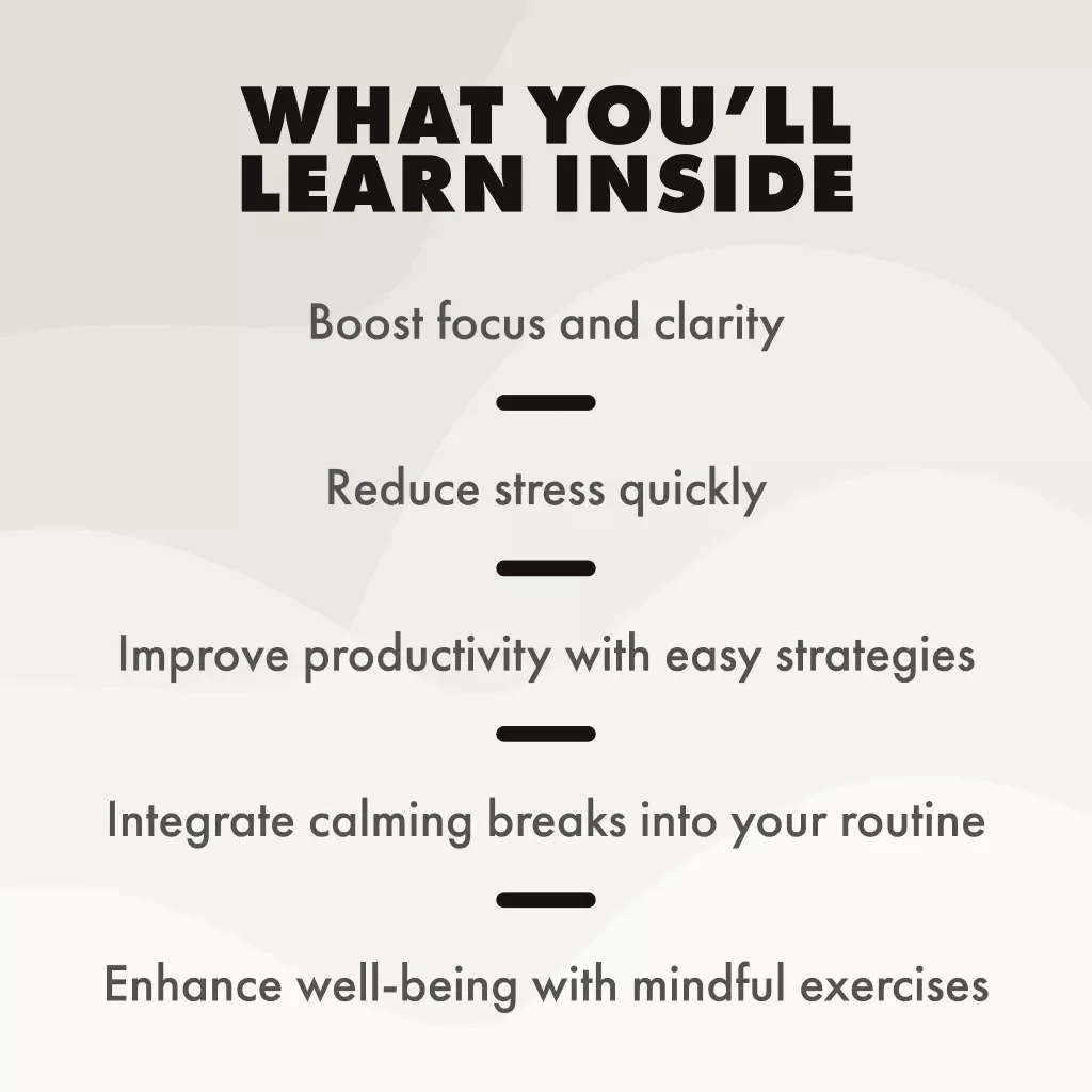 Workplace Calm Planner: Refresh in 5 Minutes - Quick Breaks for Productivity and Wellness